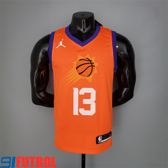 Camisetas Phoenix Suns (Nash #13) 2021 Naranja Jordan Theme
