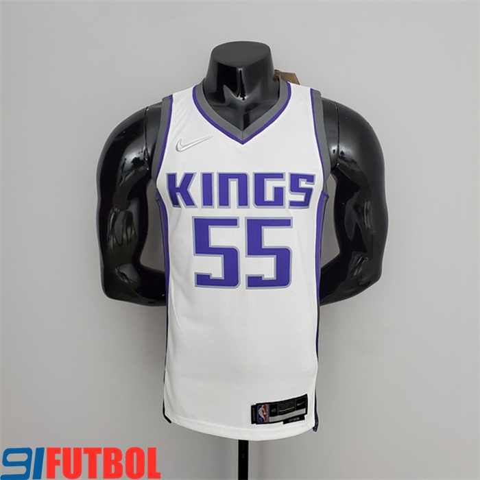 Camisetas Sacramento Kings (Williams #55) Blanco 75th Anniversary