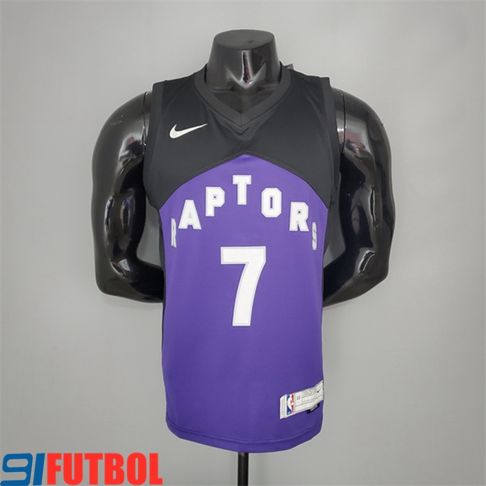 Camisetas Toronto Raptors (Lowry #7) 2021 Púrpura/Negro Bonus Edition