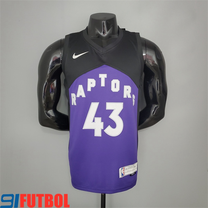 Camisetas Toronto Raptors (Siakam #43) 2021 Púrpura/Negro Bonus Edition