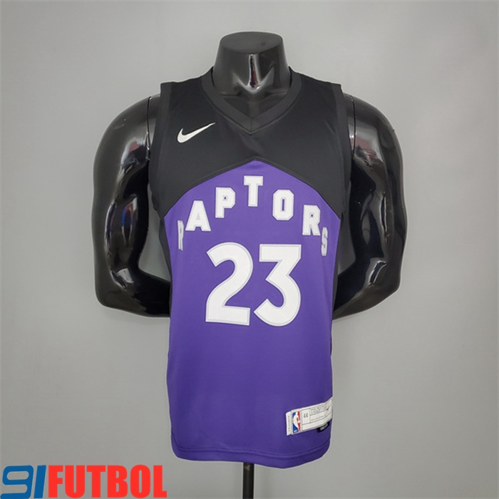 Camisetas Toronto Raptors (Vanvleet #23) 2021 Púrpura/Negro Bonus Edition