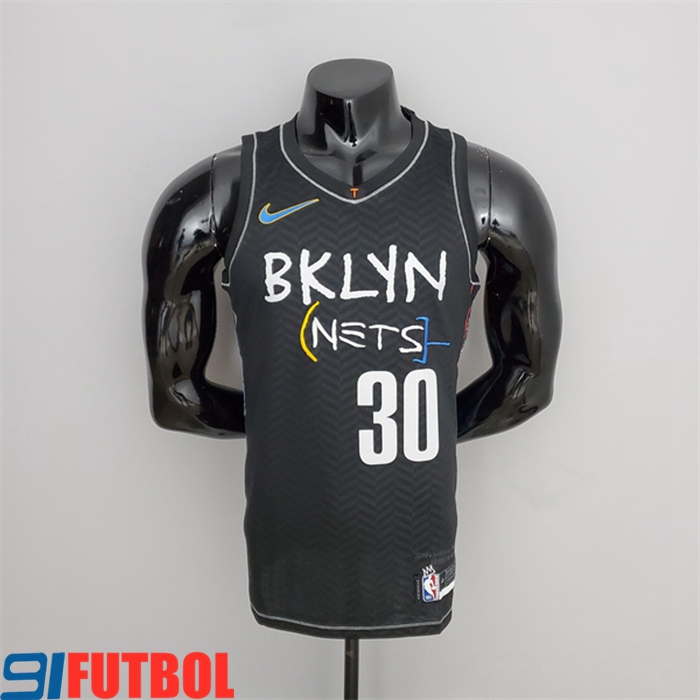 Camisetas Brooklyn Nets (Curry #30) Negro City Edition