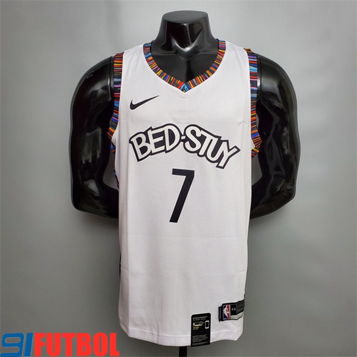 Camisetas Brooklyn Nets (Durant #7) Blanco City Version