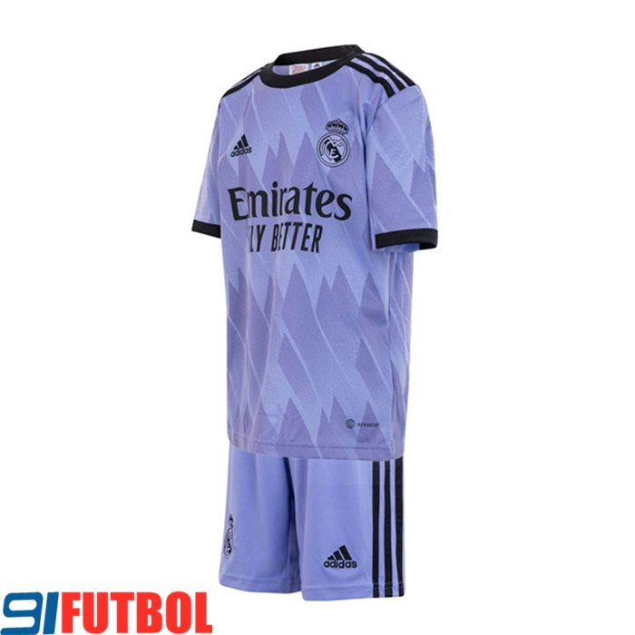 Nueva Camisetas De Futbol Real Madrid Ninos Segunda 2022/2023