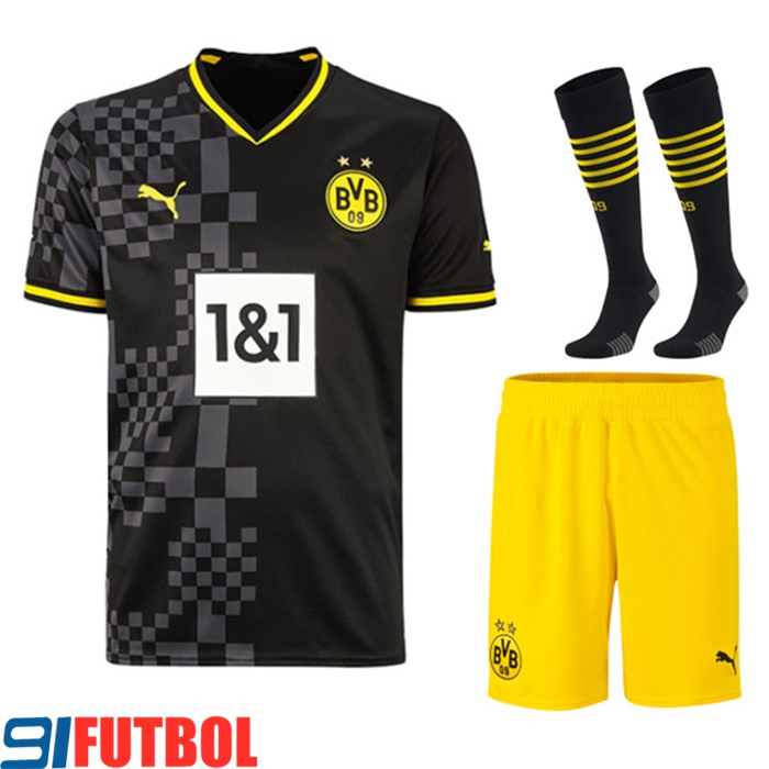 Camisetas De Futbol Dortmund Segunda (Cortos + Calcetines) 2022/2023