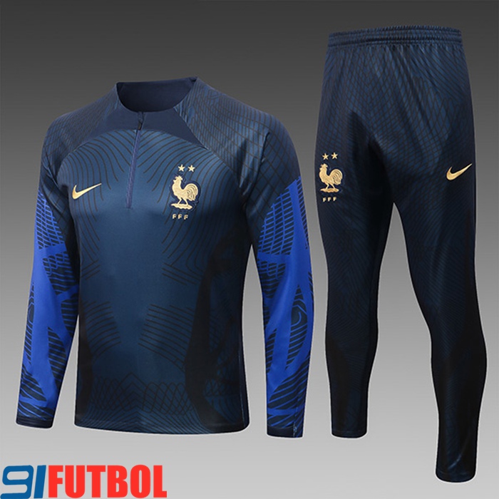 Chandal Equipos De Futbol Francia Ninos Pattern Azul marino 2022/2023