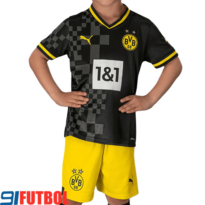 Nueva Camisetas De Futbol Dortmund Ninos Segunda 2022/2023