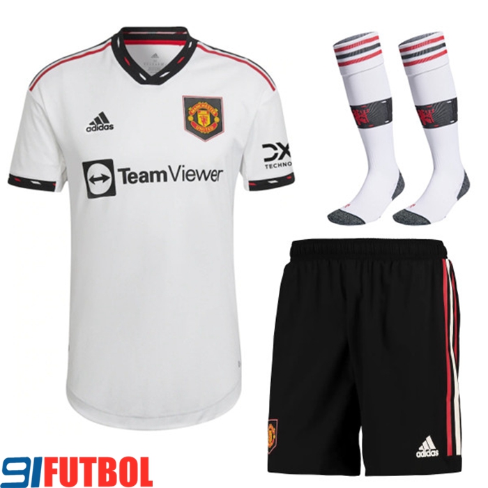 Camisetas De Futbol Manchester United Segunda (Cortos + Calcetines) 2022/2023
