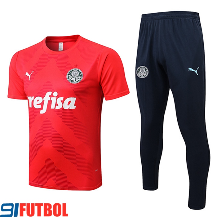 Camiseta Entrenamiento + Pantalones Palmeiras Rojo 2022/2023