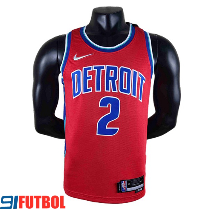Camisetas Detroit Pistons (CUNNINGHAM #2) Rojo