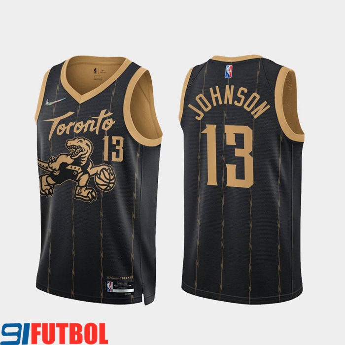 Camisetas Toronto Raptors (JOHNSON #13) Negro