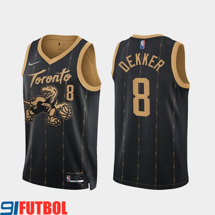 Camisetas Toronto Raptors (DEKKER #8) Negro