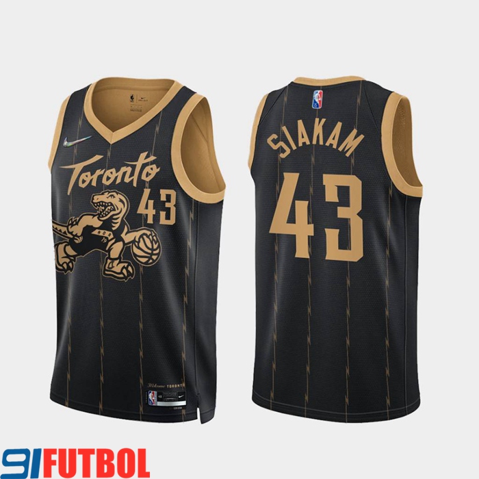 Camisetas Toronto Raptors (SIAKAM #43) Negro