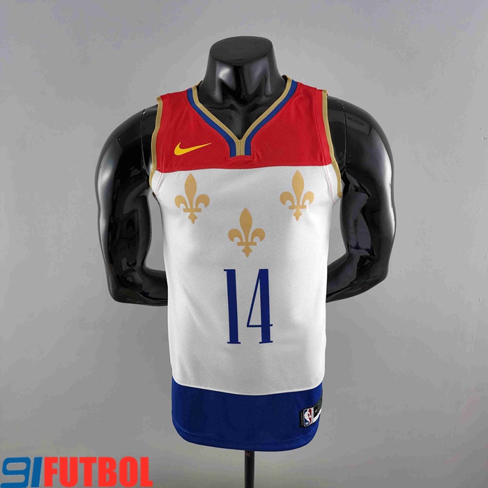Camisetas New Orleans Pelicans (INGRAM #14) 2020 Rojo/Blanco/Azul Urban Edition