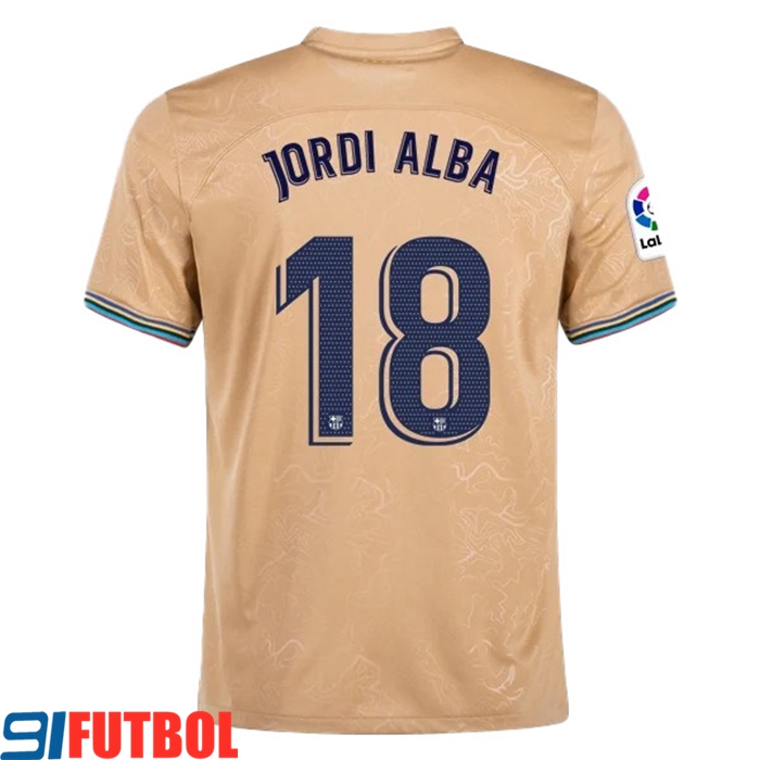 Camisetas De Futbol FC Barcelona (JORDI ALBA #18) 2022/23 Segunda