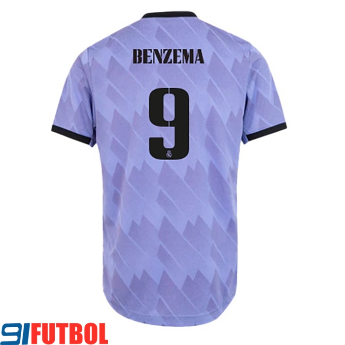 Camisetas De Futbol Real Madrid (BENZEMA #9) 2022/23 Segunda