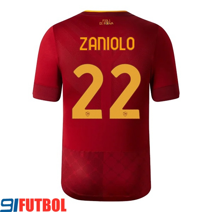 Camisetas De Futbol AS Roma (ZANIOLO #22) 2022/23 Primera