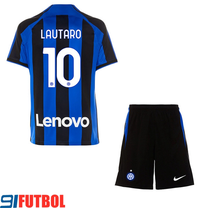 Camisetas De Futbol Inter Milan (LAUTARO #10) Ninos Primera 2022/23