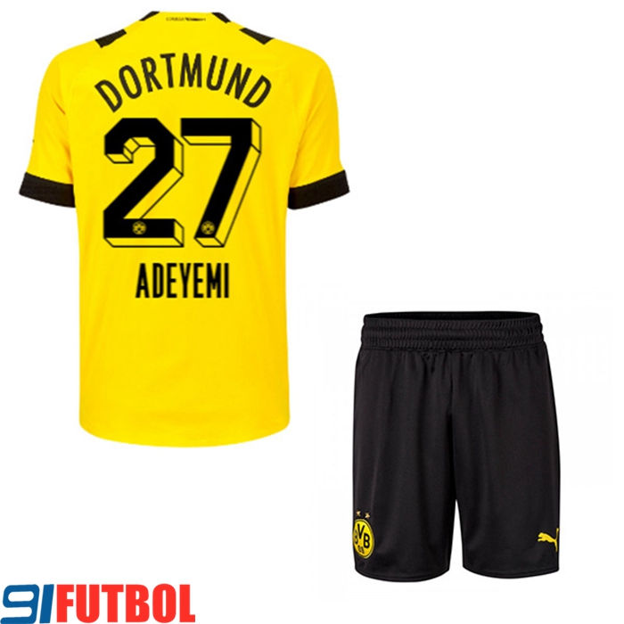 Camisetas De Futbol Dortmund BVB (ADEYEMI #27) Ninos Primera 2022/23