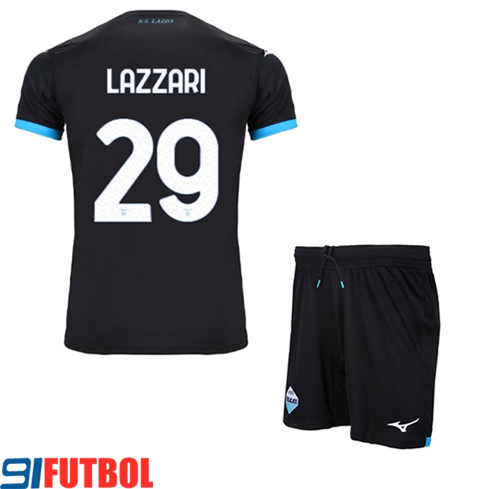 Camisetas De Futbol SS Lazio (LAZZARI #29) Ninos Segunda 2022/23