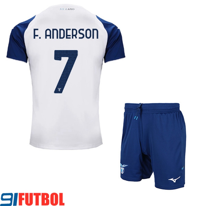 Camisetas De Futbol SS Lazio (F.ANDERSON #7) Ninos Tercera 2022/23