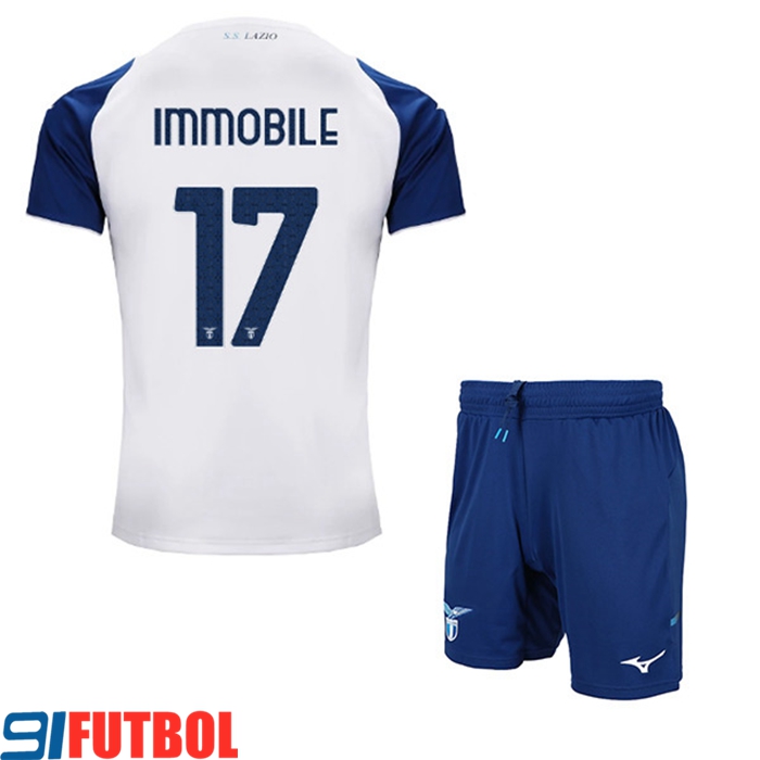Camisetas De Futbol SS Lazio (IMMOBILE #17) Ninos Tercera 2022/23