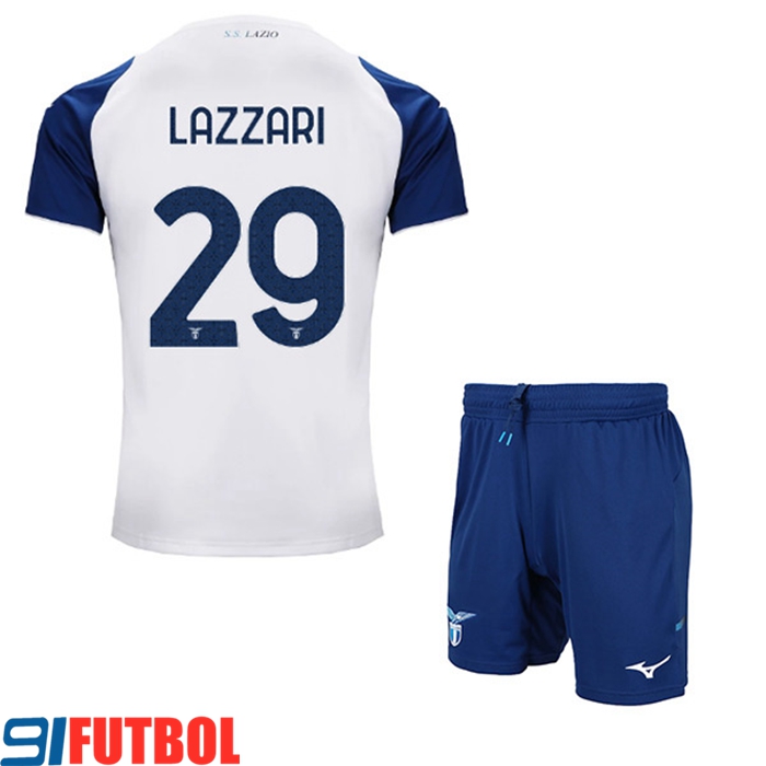 Camisetas De Futbol SS Lazio (LAZZARI #29) Ninos Tercera 2022/23