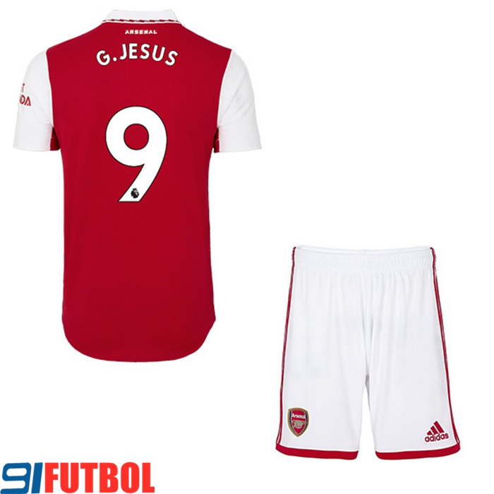 Camisetas De Futbol Arsenal (G.JESUS #9) Ninos Primera 2022/23
