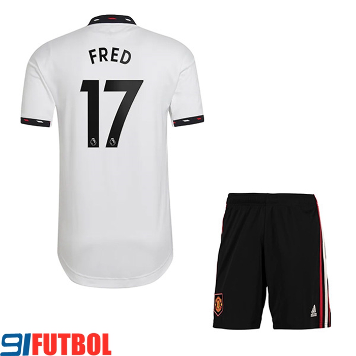 Camisetas De Futbol Manchester United (FRED #17) Ninos Segunda 2022/23