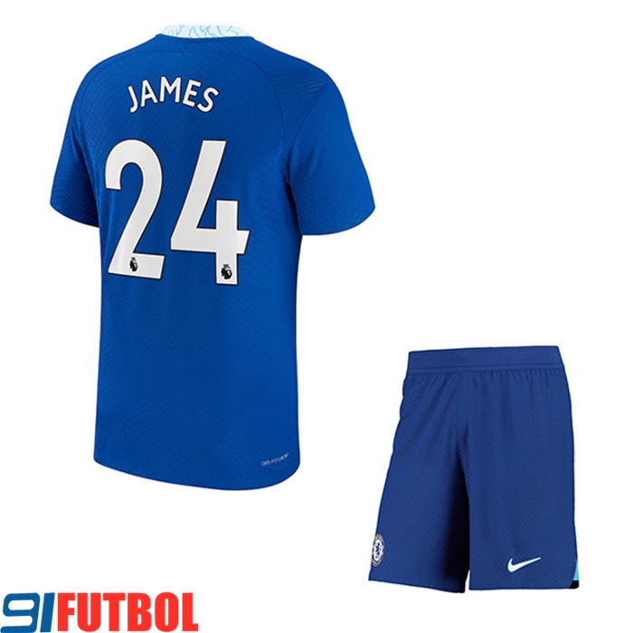 Camisetas De Futbol FC Chelsea (JAMES #24) Ninos Primera 2022/23