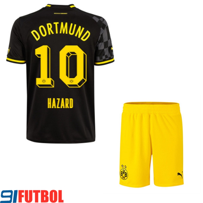 Camisetas De Futbol Dortmund BVB (HAZARD #10) Ninos Segunda 2022/23