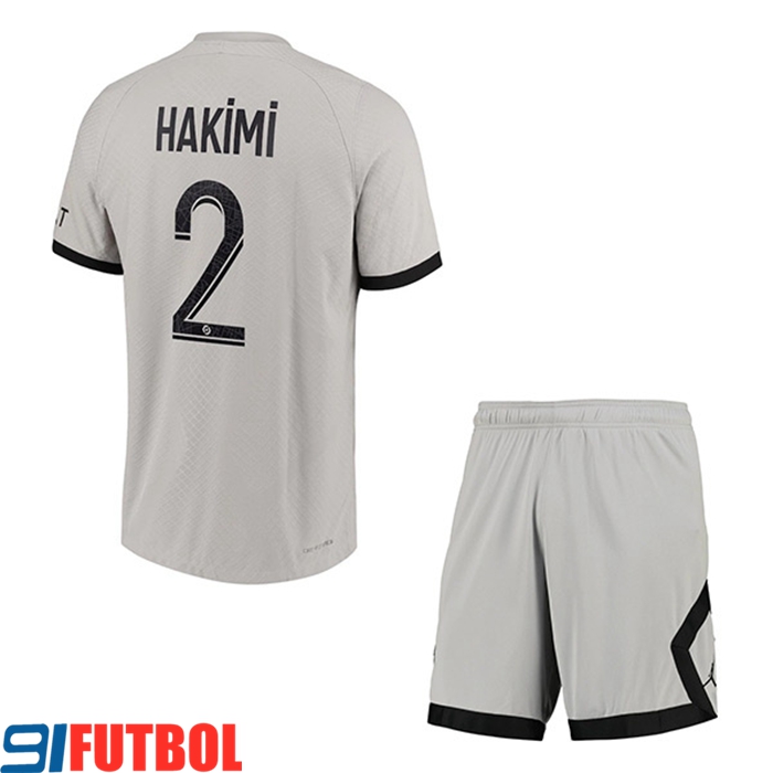 Camisetas De Futbol PSG (HAKIMI #2) Ninos Segunda 2022/23