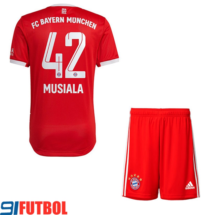 Camisetas De Futbol Bayern Munich (MUSIALA #42) Ninos Primera 2022/23