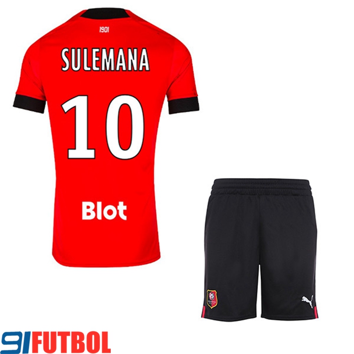 Camisetas De Futbol Stade Rennais (SULEMANA #10) Ninos Primera 2022/23