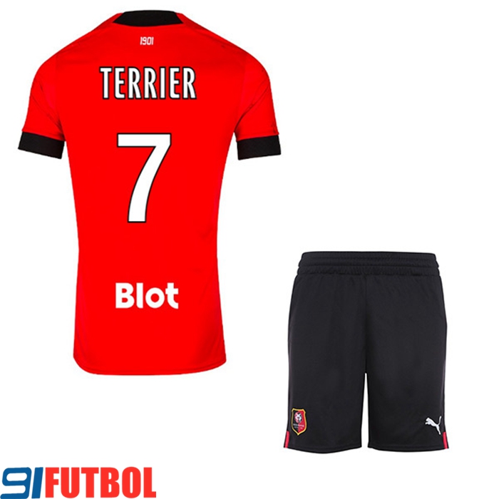 Camisetas De Futbol Stade Rennais (TERRIEER #7) Ninos Primera 2022/23