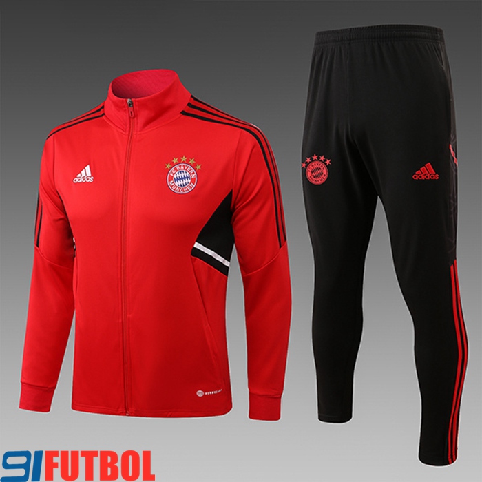 Chandal Equipos De Futbol - Chaqueta Bayern Munich Ninos Rojo 2022/2023