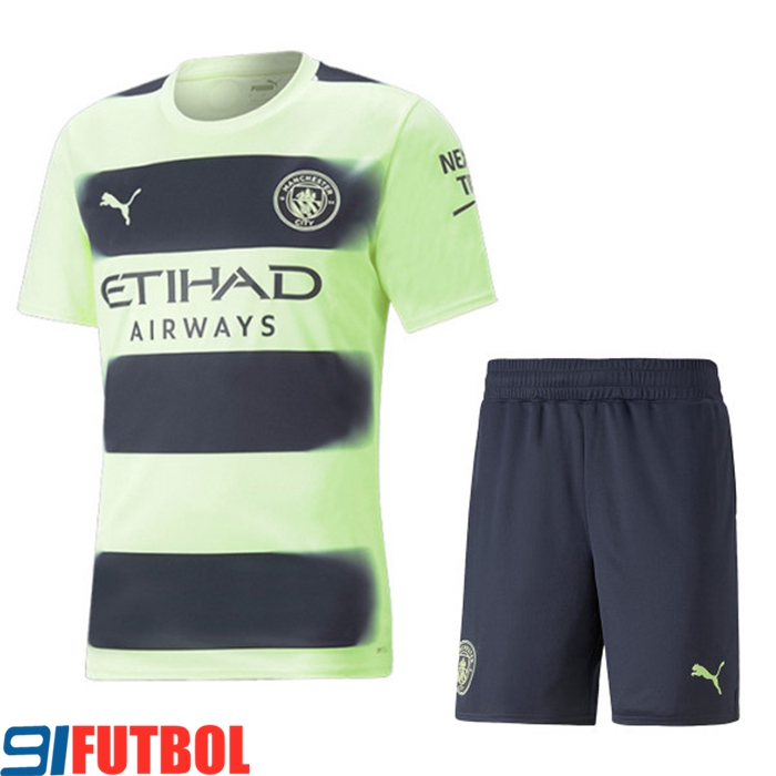 Nueva Camisetas De Futbol Manchester City Ninos Tercera 2022/2023