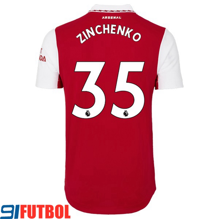 Diseñar Camisetas De Futbol Arsenal (ZINCHENKO 35) 2022/2023 Primera