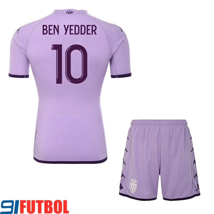 Camisetas De Futbol AS Monaco (BEN-YEDDER #10) Ninos Tercera 2022/2023