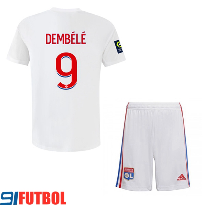Camisetas De Futbol Lyon (DEMBÉLÉ #9) Ninos Primera 2022/2023