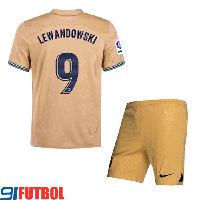 Camisetas De Futbol FC Barcelona (LEWANDOWSKI #9) Ninos Segunda 2022/2023