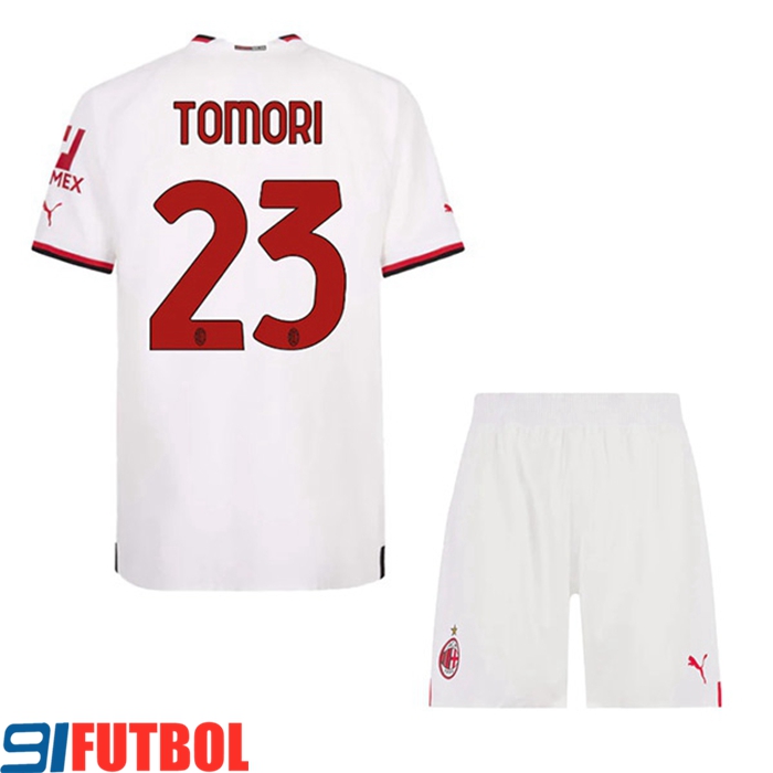 Camisetas De Futbol AC Milan (TOMORI #23) Ninos Segunda 2022/2023