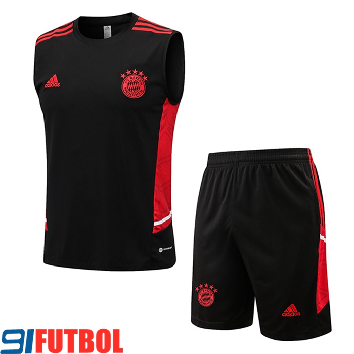 Camiseta Entrenamiento sin mangas + Cortos Bayern Munich Negro 2022/2023