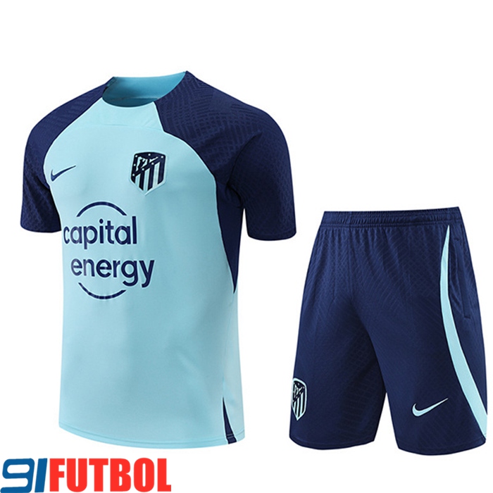 Camiseta Entrenamiento+ Cortos Atletico Madrid Azul Claro 2022/2023