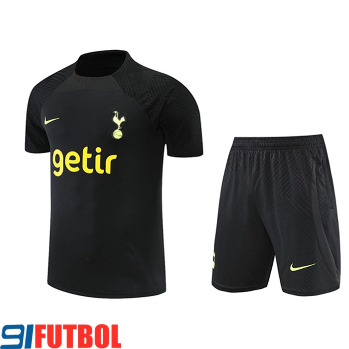 Camiseta Entrenamiento+ Cortos Tottenham Hotspur Negro 2022/2023