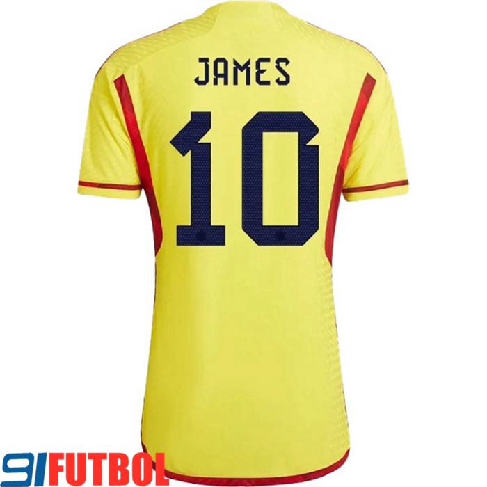 Camiseta Equipo Nacional Colombia (JAMES #10) 2022/2023 Primera