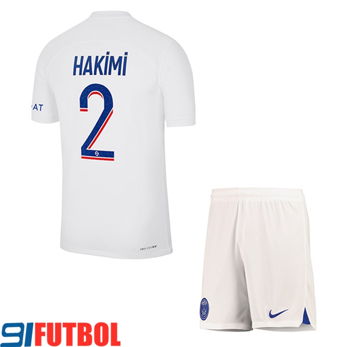 Camisetas De Futbol PSG (HAKIMI #2) Ninoss Tercera 2022/2023