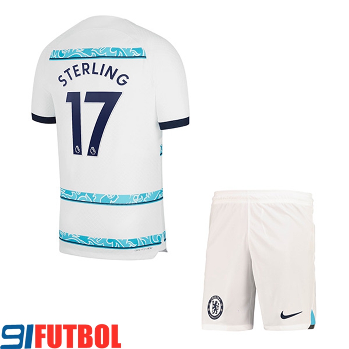 Camisetas De Futbol Chelsea (STERLING #17) Ninoss Segunda 2022/2023