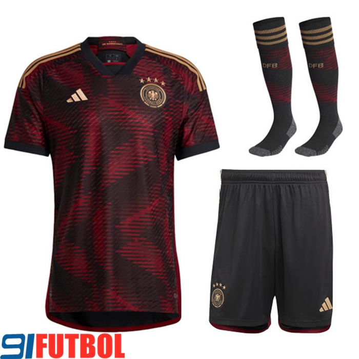 Camisetas De Futbol Alemania Segunda (Cortos + Calcetines) Copa Del Mundo 2022