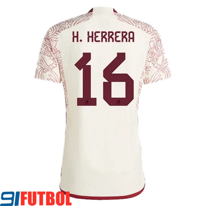 Camisetas De Futbol México (H. HERRERA #16）Copa Del Mundo 2022 Segunda